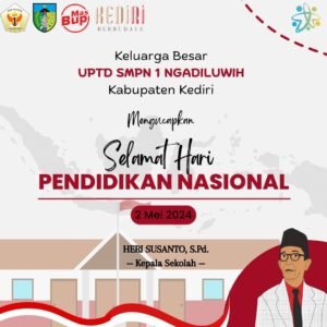 Keluarga Besar UPTD SMPN 1 Ngadiluwih Ucapkan Selamat Hari Pendidikan Nasional 2024