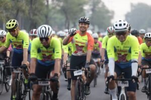 Kapolres Kediri Kota bersama Kapolda Jatim dan PJU Polda Jatim Ikuti Bromo KOM X Challenge 2024