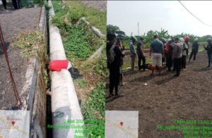 Gempar…!!! Pencari Rumput Di Temukan Meninggal Dunia Di Atas Instalasi Pipa Air Bersih diWilayah Tambakrejo