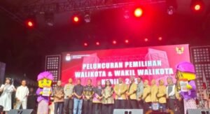 KPU Kota Kediri Gelar  Peluncuran Jingle,Maskot, Dan Tagline Pemilihan Wali Kota dan Wakil Walikota Kediri 2024