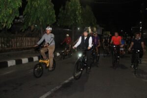 Kediri Night Ride, Kapolres Kediri Kota  Gowes Bareng Pj.Walikota Kediri dan Masyarakat