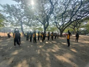 Produktif, Polwan Polres Kediri Olahraga Bersama Pererat Tali Persaudaraan di Lingkungan Kerja