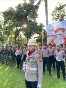 Polres Kediri Kota Gelar Upacara Hari Bhayangkara Ke-78 Di Balai Kota Kediri