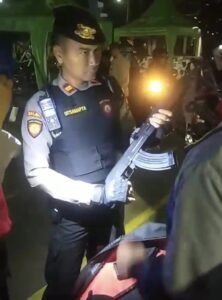Senjata Laras Panjang Berpeluru Di Temukan Polres Kediri Kota  Saat Di Gelar Razia Cipkon Dan Kelengkapan Kendaraan, Ini Penjelasan Kasat Samapta!!!