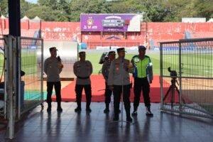 Berjalan Lancar, Polres Kediri Kota Amankan Pertandingan Persik Kediri VS Bali United