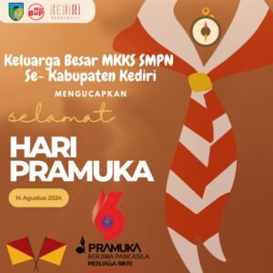 Keluarga Besar MKKS SMPN Se-Kabupaten Kediri Mengucapkan Selamat Hari Pramuka ke-63 Tahun 2024
