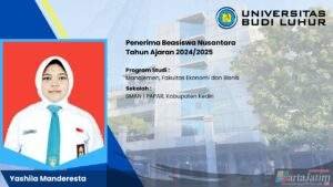 Kisah Yashila Manderesta Anak SMAN 1 Papar Asal Kediri Bisa Kuliah Gratis di Universitas Budi Luhur Jakarta