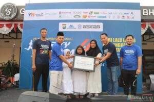 Sambut Hari Lalu Lintas Bhayangkara ke – 69 Tahun 2024, Satlantas Polres Kediri Kota Gelar Charity Run Yatim Mandiri