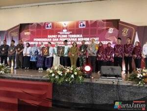 KPU Umumkan Nomor Urut Dua Paslon di Pilwali Kota Kediri 2024