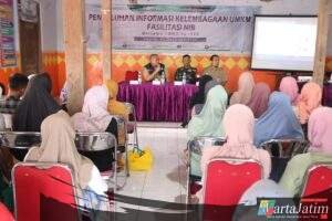 Bantu Peningkatan Usaha Mikro, Satgas TMMD 122 Kodim 0809/Kediri Bersama Dinas Koperasi dan UKM Prov. Jatim Gelar Penyuluhan UMKM