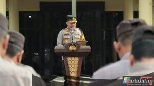 Apel Siaga Polres Nganjuk Dalam Rangka mendukung Pengamanan Pelantikan Presiden dan Wakil Presiden