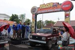 Kampanye Anti Narkoba, Polres Kediri Kota Gelar Family Adventure Offroad dan Bakti Sosial