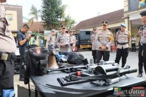 Polres Kediri Kota Pastikan Kesiapan Pilkada, Cek Kendaraan Dinas dan Almatsus