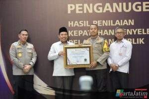 Polres Kediri Kota Raih Penghargaan Dari Ombudsman RI