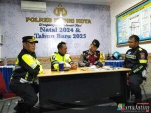 Pastikan Kesiapan,Kabag Ops Dan Kasat Samapta Polres Kediri Kota Cek Pospam Ops Lilin Semeru 2024