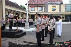 Kapolres Kediri Kota Pimpin Upacara Sertijab Wakapolres, Kasat Reskoba Serta 2 Kapolsek