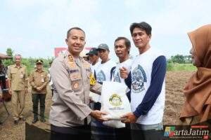 Dukung Ketahanan Pangan, Polres Kediri Kota Tanam Jagung Serentak