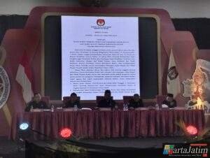 KPU Kabupaten Kediri Gelar Rapat Pleno Terbuka Penetapan Bupati dan Wakil Bupati Kediri Periode 2024 – 2029