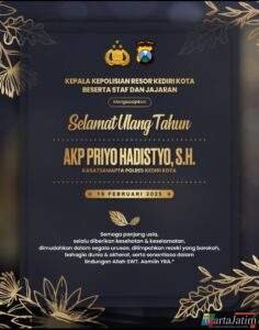 Selamat Ulang Tahun AKP Priyo Hadistyo S.H, Kasat Samapta Polres Kediri Kota