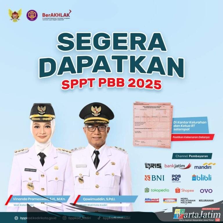 BPPKAD Kota Kediri Sampaikan SPPT PBB Tahun 2025 Melalui Kantor Kelurahan Dan RT Setempat