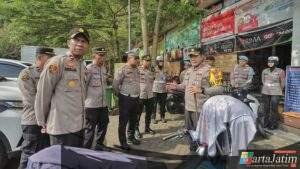 Kapolres Blitar Bersama PJU Polres Blitar Sambangi Pemudik, Pastikan Arus Mudik Lancar