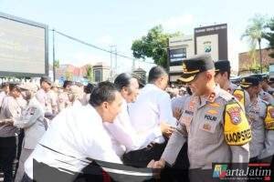 Kapolres Kediri Kota Gelar Halal Bihalal Bersama Personel dan Polsek Jajaran Dalam Suasana Idul Fitri 1446 H/2025 M