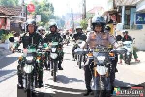 Sinergisitas Polres Kediri Kota Bersama Kodim 0809 Gelar Patroli Gabungan