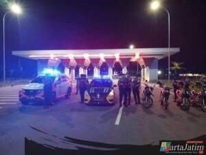 Polres Kediri Kota Gelar Patroli Skala Besar Cegah Gangguan Kamtibmas Arus Balik