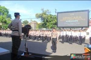 Kapolres Kediri Kota Pimpin Sertijab Kabag Ops