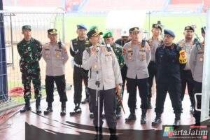 Ribuan Personel Gabungan Dikerahkan Amankan Laga Persik Kediri Kontra Persebaya Surabaya