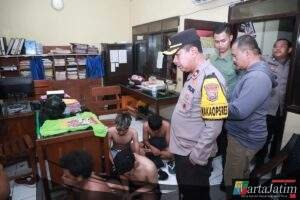 Dalih Suporter, Puluhan Pemuda Anarkis Diamankan Polres Kediri