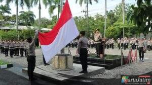 Polres Nganjuk Gelar Upacara Hari Kebangkitan Nasional, Kapolres Tekankan Semangat Pengabdian