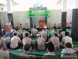 Polres Nganjuk Gelar Binrohtal, Teguhkan Kesabaran dan Keteguhan Iman Personel