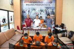 Polres Madiun Kota Berhasil Amankan Belasan Tersangka Kasus Pengeroyokan dan Penganiayaan