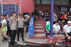 Karoops Polda Jatim Pantau Langsung Pertandingan Liga 1 BRI, Persik Kediri Vs Borneo FC