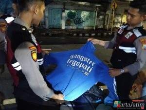 Sat Samapta Polres Kediri Kota Bubarkan Dua Kelompok Remaja Yang Hendak Tawuran,Atribut “Gangster” Di Sita Guna Cegah Aksi Premanisme