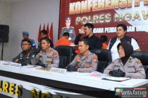 Polres Ngawi Berhasil Ungkap Kasus TPPO Dalih Adopsi 4 Tersangka Diamankan