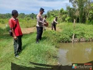 Dukung Ketahanan Pangan, Kapolsek Bagor Tinjau Budidaya Lele Pekarangan Warga Petak