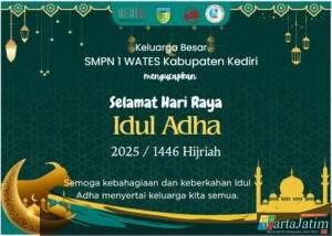 Keluarga Besar SMPN 1 Wates Mengucapkan Selamat Hari Raya Idhul Adha 1446 H
