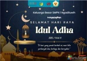 Keluarga Besar SMPN 1 Ngadiluwih Mengucapkan Selamat Hari Raya Idhul Adha 1446 H