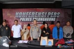 Polres Tulungagung Berhasil Amankan 5 Tersangka Predator Anak Ketua PC PMII Beri Apresiasi