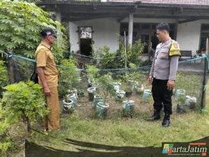 Wujudkan Ketahanan Pangan, Polsek Prambon Dukung Pemanfaatan Lahan Perkarangan
