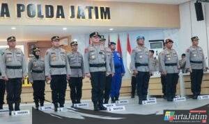Polda Jawa Timur Ikuti Upacara Pemuliaan Nilai – nilai Luhur Tribrata Sambut Hari Bhayangkara ke -79