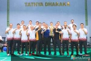 Kado Hari Bhayangkara ke-79, Polres Kediri Kota Sabet Juara l Turnamen Bulu Tangkis Kapolda Jatim Cup 2025
