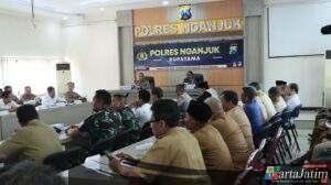 Polres Nganjuk Gelar Rakor Pengamanan Pengesahan Warga Baru PSHT