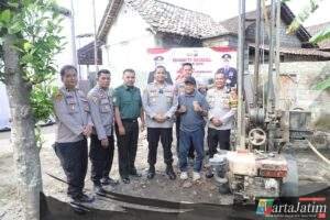 Polres Kediri Salurkan Bantuan Sumur Bor di Momen Hari Bhayangkara