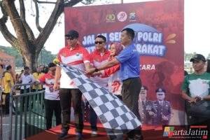 Polres Kediri Olahraga bersama dengan Forkopimda