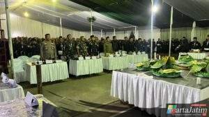 Polisi Pertebal Pengamanan Pengesahan 354 Warga Baru PSHT Cab.Pasuruan Berjalan Aman dan Kondusif