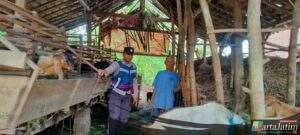 Kapolres Nganjuk Apresiasi Warga yang Produktifkan Lahan Pekarangan untuk Ternak Kambing