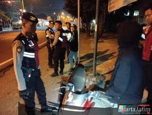 Pastikan Akhir Pekan Aman,Sat Samapta Polres Kediri Kota Gelar Patroli Humanis Dini Hari